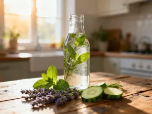 Miska z drobno zmieloną mąką ryżową i ziarnami ryżu na lnianym tle, podkreślająca naturalny charakter składnika kosmetycznego.