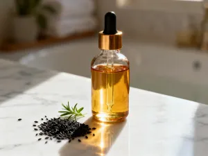 Miska z wilgotną zieloną glinką na marmurowym blacie w klimacie spa, gotowa do nałożenia na twarz.